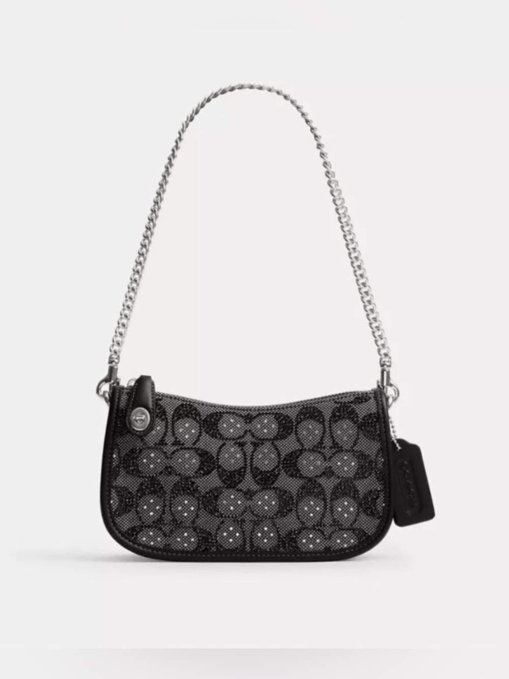 Coach Black Crystal Swinger bag 20
